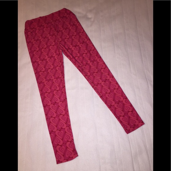 LuLaRoe Pants - LuLaRoe Heart / Valentine leggings- OS. EUC!